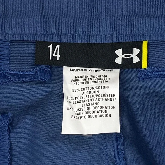 Under Armour Women's Navy Blue HeatGear Golf Casual Shorts Size 14 NWT - Picture 5 of 7